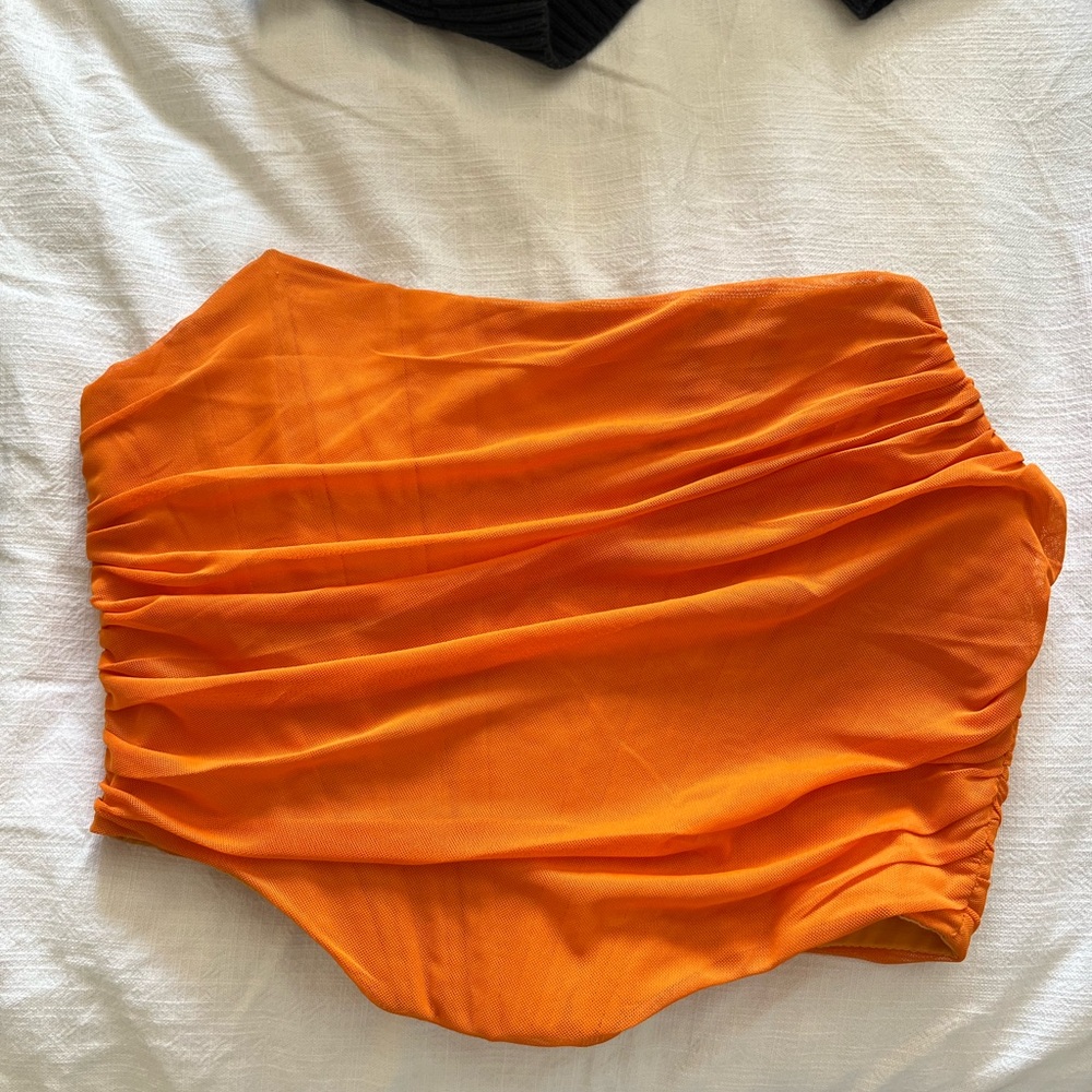 Vibrant Orange Tube Top